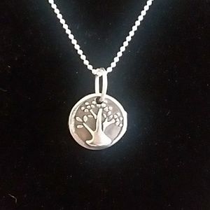 Sterling silver necklace with Tree of Life charm